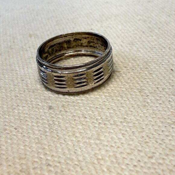 Vintage Sterling Silver Textured Ring Size 6‎ Marked Simple Dainty Minimal - Picture 4 of 8